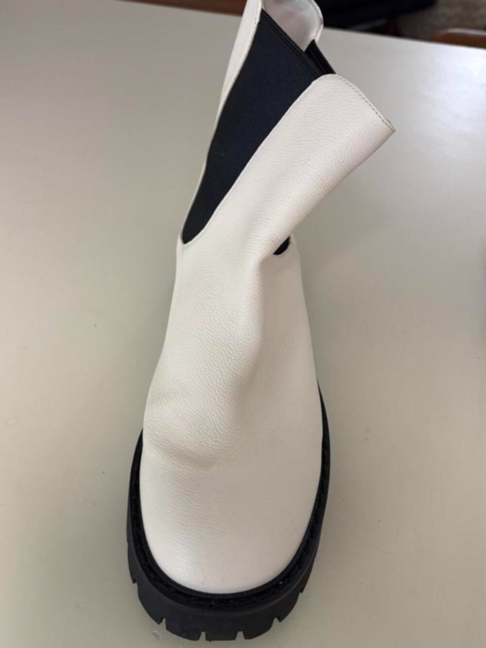 Michael Kors Cream Leather Ankle Boots